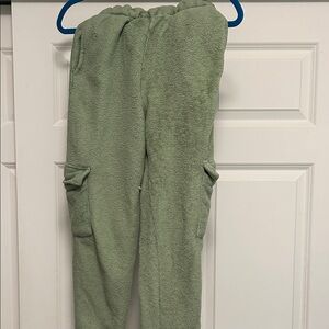 Simply Blessed Green Fleece Pants with cargo pockets